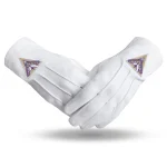 Royal Select Masters Gloves 3 pairs - Pure White Cotton Triangle Patch 2 pairs