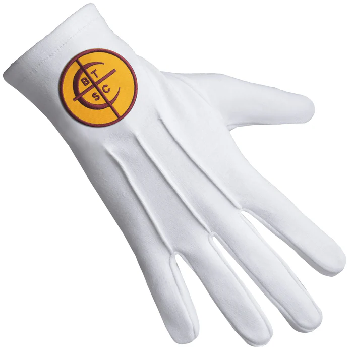 Council Of Crusaders Pha Gloves – Pure Cotton With Machine Embroidery