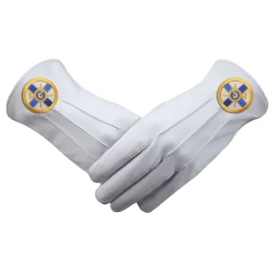 Eminent Prior Kych Knights Of The York Cross Of Honour Gloves - Leather With Round Patch