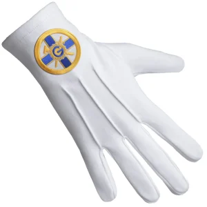 Eminent Prior Kych Knights Of The York Cross Of Honour Gloves - Pure Cotton With Round Patch