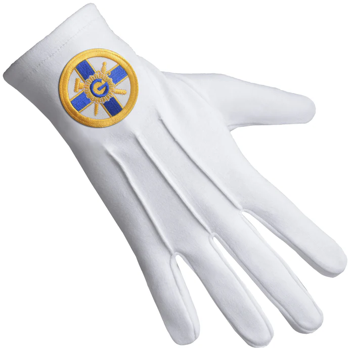 Eminent Prior Kych Knights Of The York Cross Of Honour Gloves – Pure Cotton With Round Patch