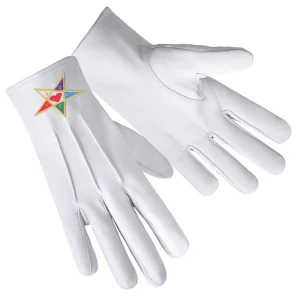 Youth Department International Masons Gloves - Leather With Colorful Star