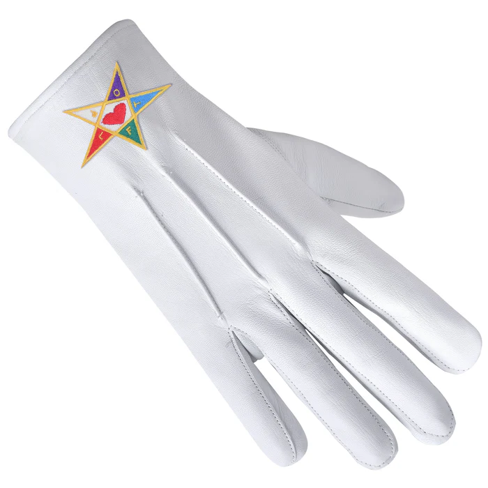 Youth Department International Masons Gloves – Leather With Colorful Star