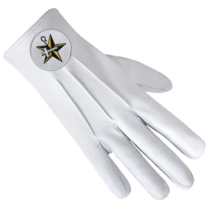 The Order Of The White Shrine Of Jerusalem Gloves - Leather With White Patch