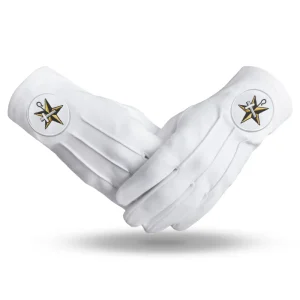 The Order Of The White Shrine Of Jerusalem Gloves - Pure Cotton With White Patch