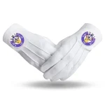 Elks Of The World Gloves 3 Pairs - Elk Head Clock White Cotton