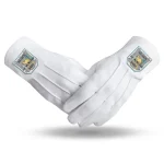 Queen of the South Masonic Gloves 2 pairs - White Cotton Officer Wear