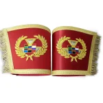 Past High Priest Royal Arch Chapter Cuff - Red Bullion Pair