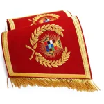 Past High Priest Royal Arch Chapter Cuff - Red Hand Embroidered Fringe