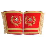 Past Grand High Priest Royal Arch Chapter Cuff Red Velvet - Gold Fringe