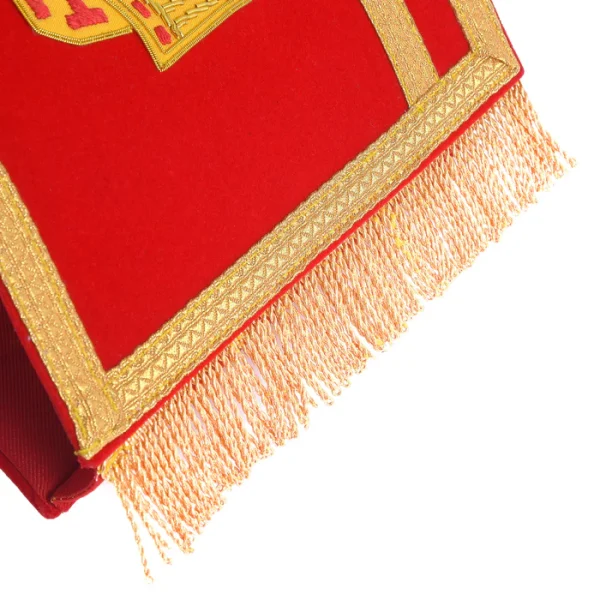 High Priest Royal Arch Chapter Cuff - Red Velvet with Gold Fringe Show