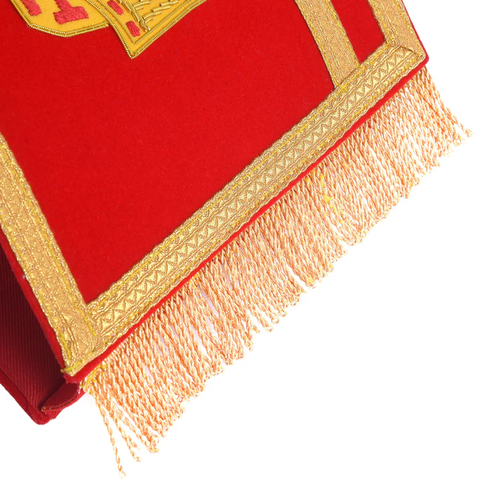 High Priest Royal Arch Chapter Cuff – Red Velvet with Gold Fringe Show