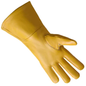 Knights Templar Commandery Gauntlet - Yellow Leather Front