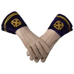 Past Grand Commander Knights Templar Gauntlets - Purple Velvet Leather