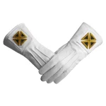 Knights Templar Commandery Gauntlet 2 pairs - Leather Machine Embroidery
