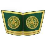 Craft Scottish Regulation Masonic Cuff - Green with Double Braid