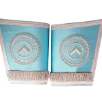 Masonic Worshipful Master Craft English Regulation Cuff - Sky Blue Hand Embroidery Fringe