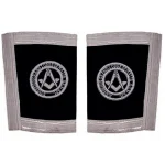 Grand Officers Malta Cuff - Black Silver Sovereign Grand Lodge