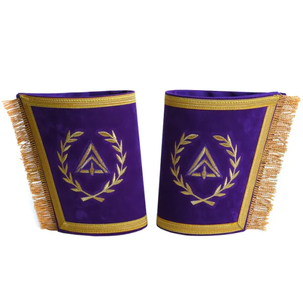 Royal & Select Masters English Regulation Cuff - Purple Velvet with Fringe