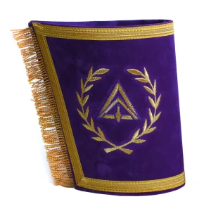 Royal & Select Masters English Regulation Cuff - Purple Velvet with Fringe 2