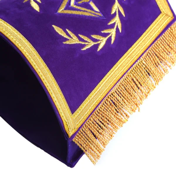 Royal & Select Masters English Regulation Cuff - Purple Velvet with Fringe 3