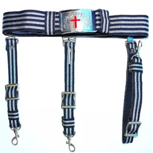 Sir Knight Knights Templar Regalia Belt - Black & Silver