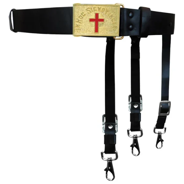 Past Commander Knights Templar Regalia Belt - Leather