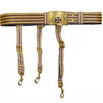 Past Grand Commander Knights Templar Belt - Purple Gold Lace