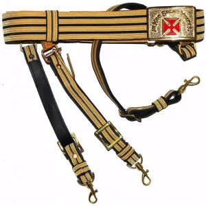 Knights Templar Regalia Belt Past Grand Commander Red Cross