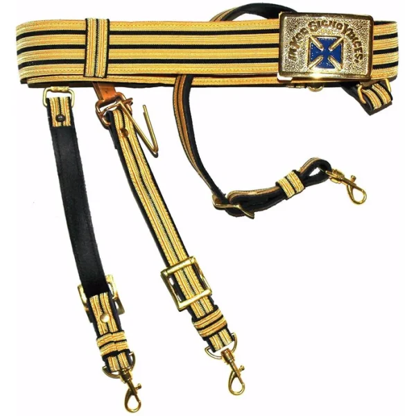 Past Grand Commander Knights Templar Regalia Belt - Blue Cross