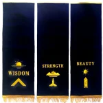 Blue Lodge Pedestal Covers Officers Set - Hand Embroidered
