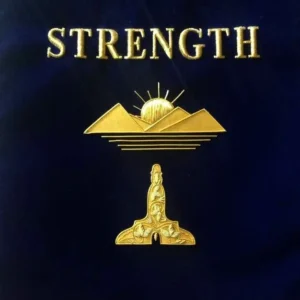 Blue Lodge Officers Pedestal Covers - Hand Embroidery 7 Blue Lodge Officers Pedestal Covers - Hand Embroidery Strength