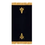 Master Mason Blue Lodge Pedestal Cover - Dark Blue Velvet & Gold Bullion