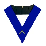 Worshipful Master Blue Lodge Collar - Royal Blue Velvet Gold Chevron