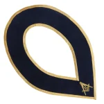 Master Mason Blue Lodge Collar - Dark Blue Velvet Gold Bullion Braid