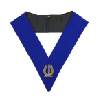 Organist Blue Lodge Officer Collar - Royal Blue