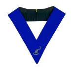 Charity Steward Blue Lodge Collar - Royal Blue Machine Embroidered