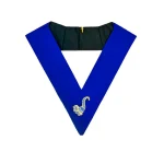 Senior Steward Blue Lodge Collar - Royal Blue Machine Embroidered Officer Collar