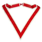 Past Preceptor Knights Templar Collarette - Red White English Regulation
