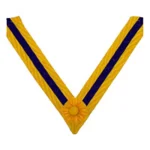 Past Supreme Ruler Order of the Secret Monitor AMD Collarette - Yellow & Blue