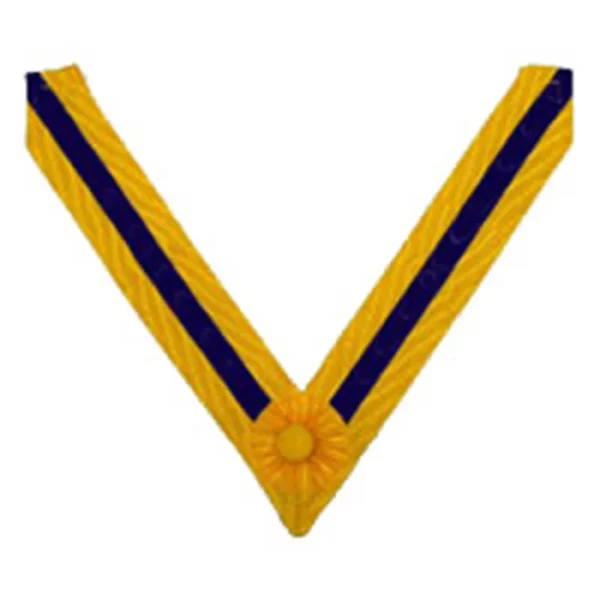 Past Supreme Ruler Order of the Secret Monitor AMD Collarette - Yellow & Blue Past Supreme Ruler Order of the Secret Monitor AMD Collarette - Yellow & Blue