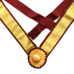 Past Grand Officers Order of the Secret Monitor AMD Collarette - Yellow with Rosette