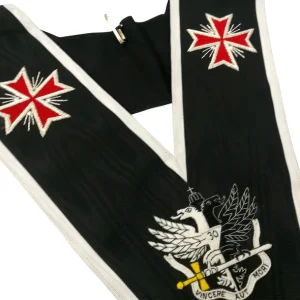 30th Degree Scottish Rite Collar - Templar Cross & Bicephalic Eagle