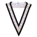 4th Degree Scottish Rite Collar - White & Black Satin Grosgrain Ribbon