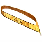 4th Degree Scottish Rite Collar - Gold Satin with Black Trim