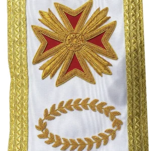 31st Degree Scottish Rite Collar - White Moire