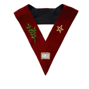 Orator Scottish Rite Officer Collar - Maroon Velvet