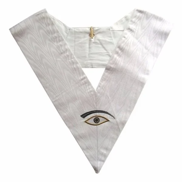 28th Degree Scottish Rite Collar - All White Moire