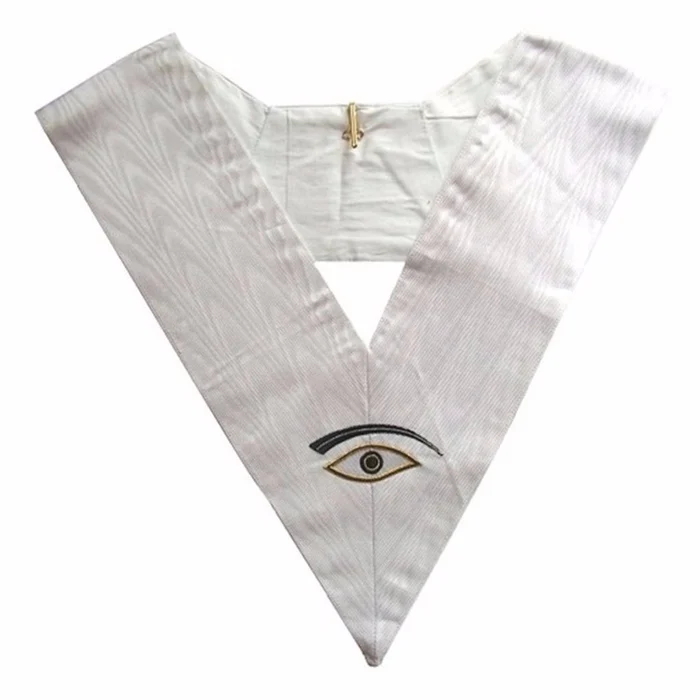 28th Degree Scottish Rite Collar – All White Moire