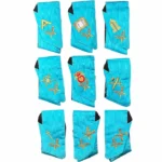 Officers Scottish Rite Officer Collar Set - Sky-Blue Moire Machine Embroidery